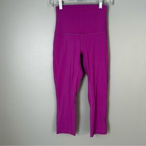 Lululemon‎ double align crop high rise leggings size 6 21” pink